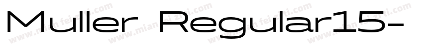 Muller Regular15字体转换